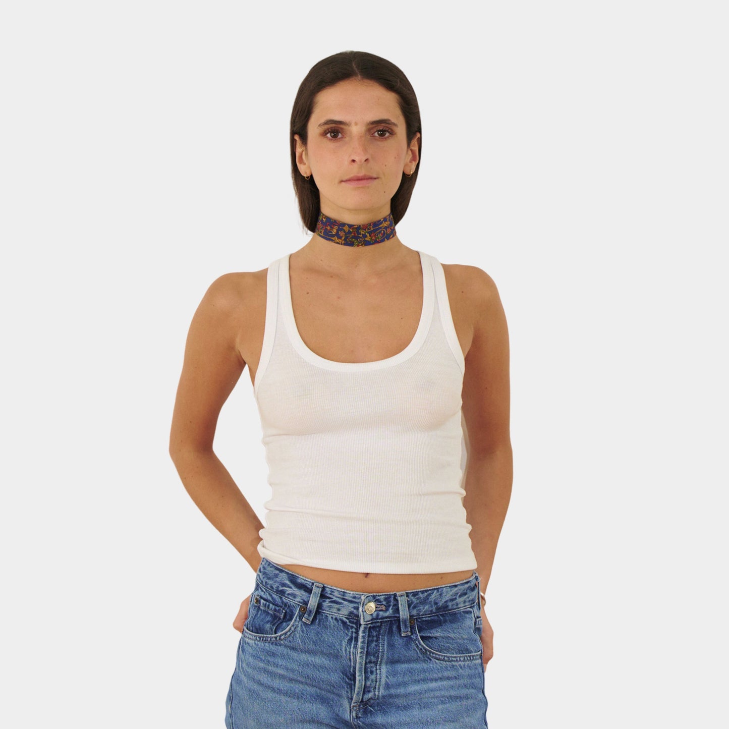 Midnight Blue Monkey Silk Choker