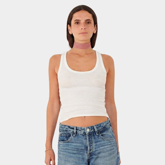 Red Vichy Cotton Choker
