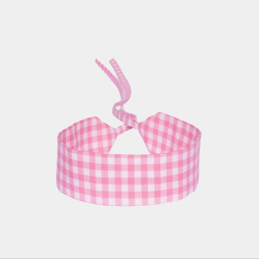 Pink Vichy Cotton Choker - collo wiesn special