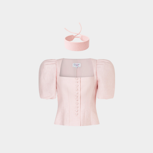 Rose Linen Choker Giacomelli x collo