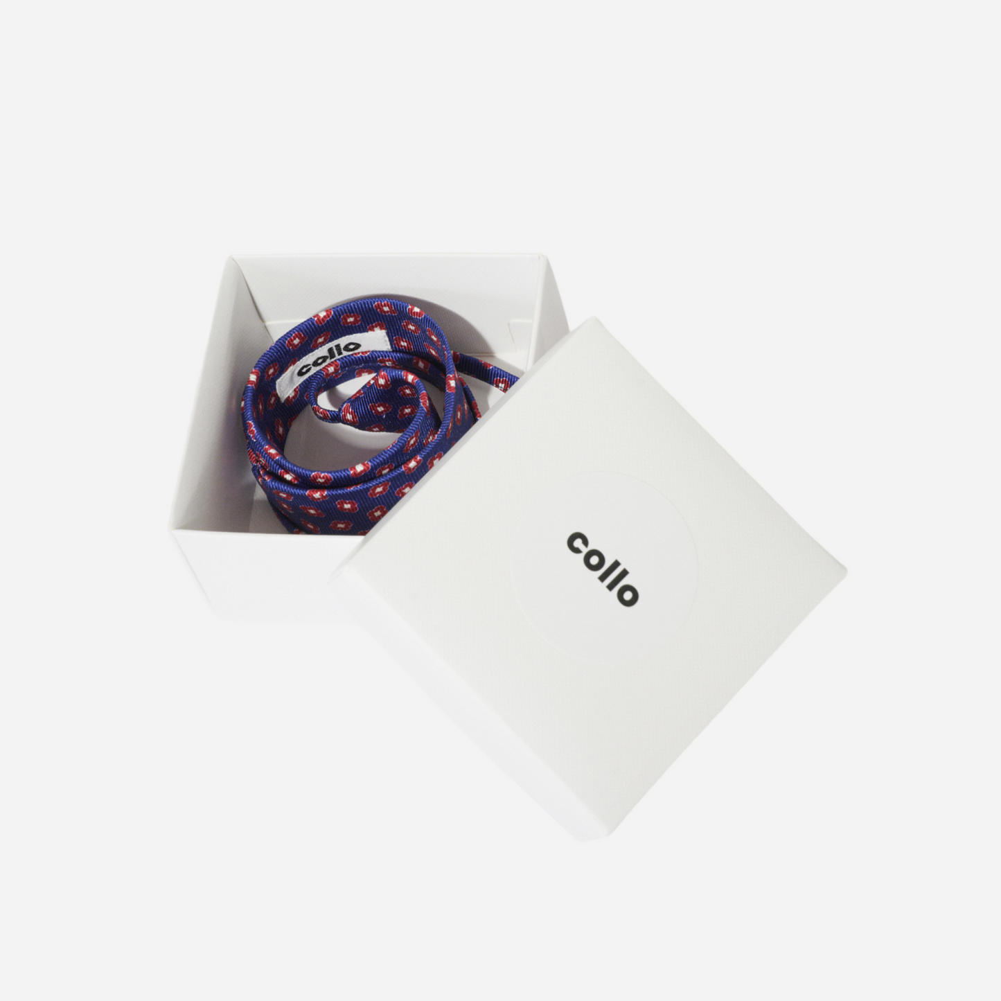 French Blue & Red Floral Silk Choker – collo limited edition choker
