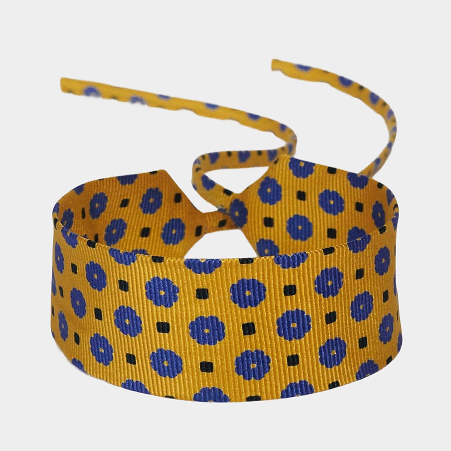Mustard Yellow Flower Silk Choker