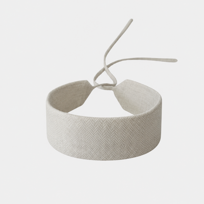 Beige Linen Choker Giacomelli x collo 