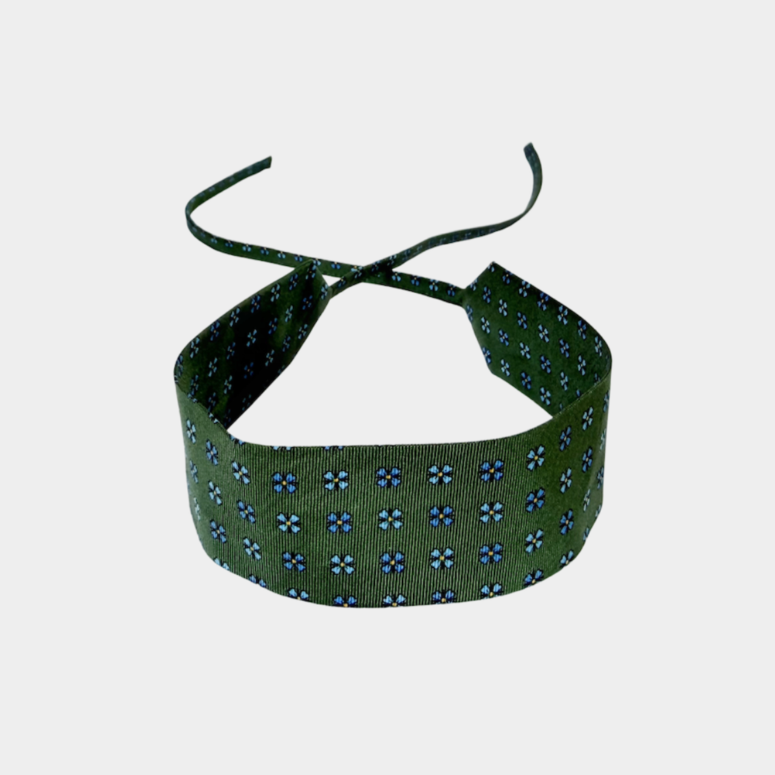 Moss Green Flower Silk Choker