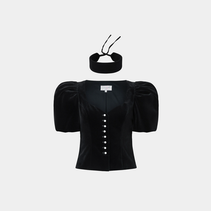 Black_Cotton-Velvet_Choker Giacomelli x collo