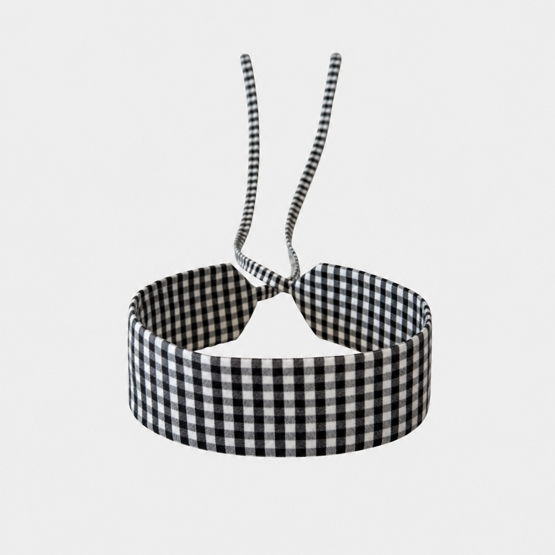 Black Vichy Karo Cotton Choker Giacomelli x collo x Lena Meckel