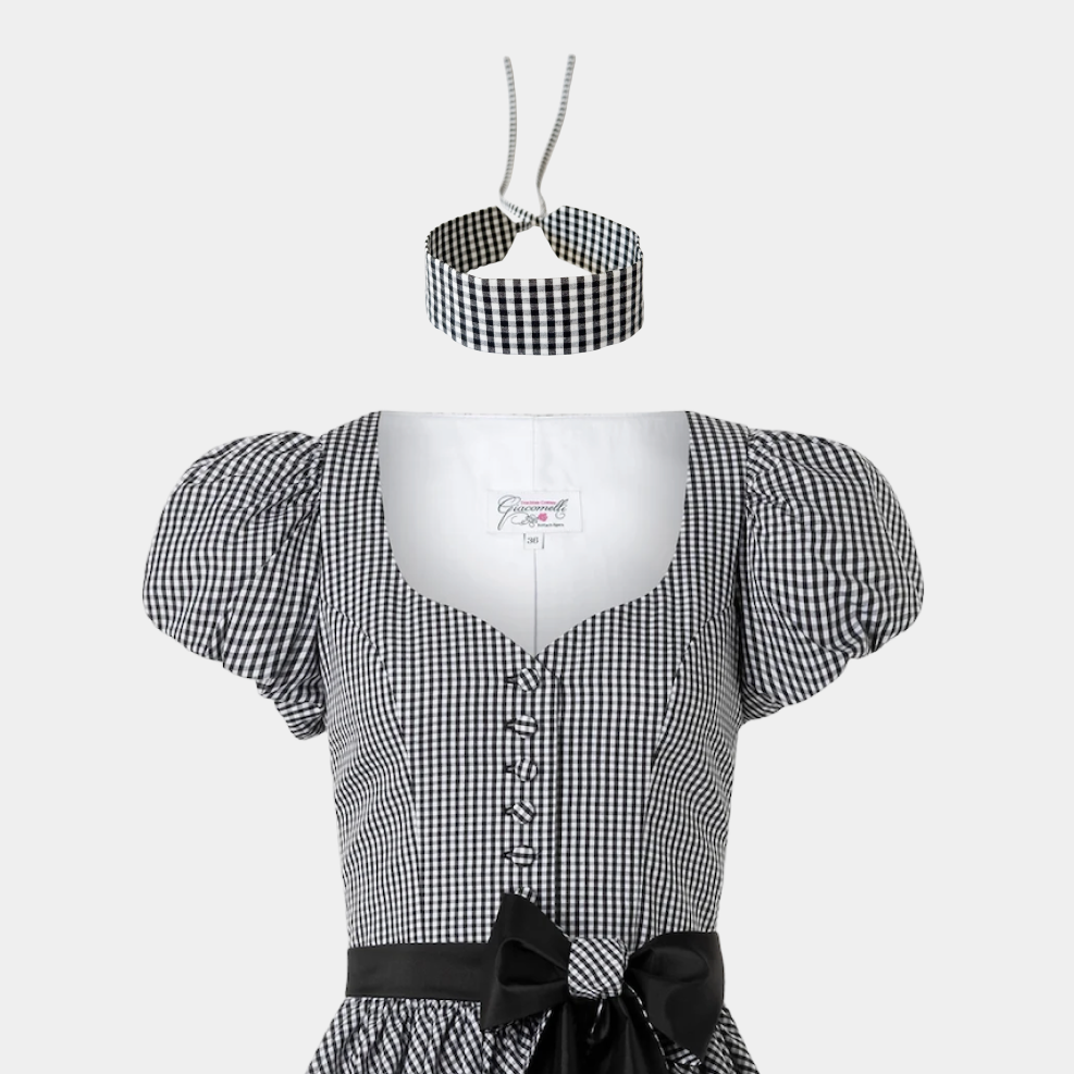 Black Vichy Karo Cotton Choker Giacomelli x collo x Lena Meckel