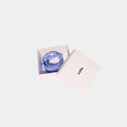 Capri Blue Floral Cotton Choker - collo wiesn special