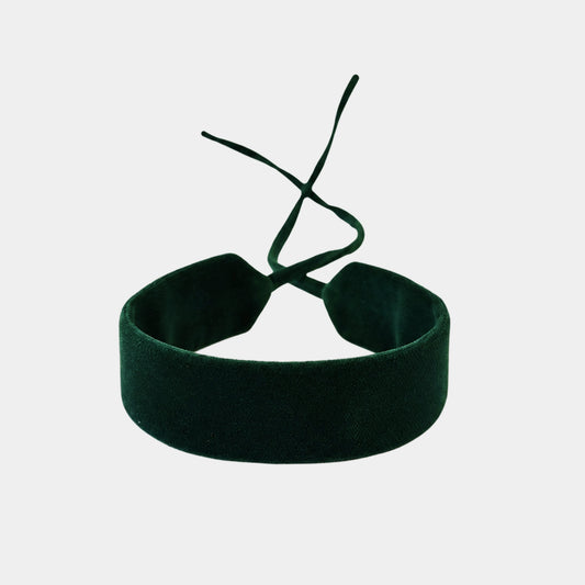 Green Cotton-Velvet Choker Giacomelli x collo