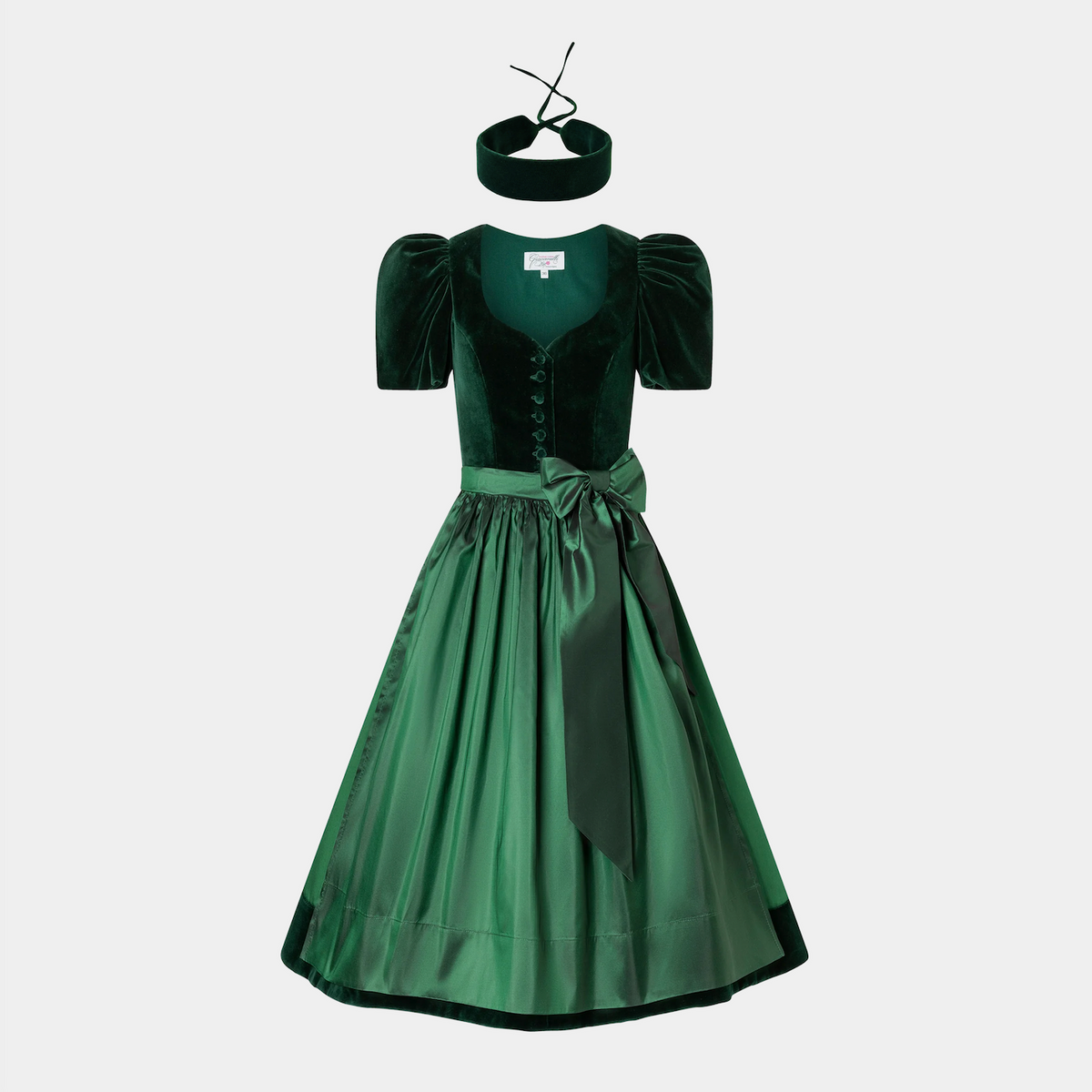 Green_Cotton-Velvet_Choker Giacomelli x collo