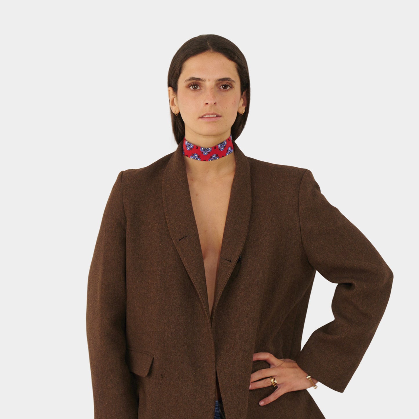 Poppy Red Mosaic Viscose Choker