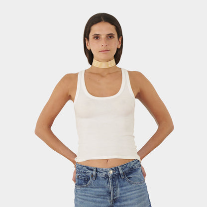Yellow Vichy Cotton Choker