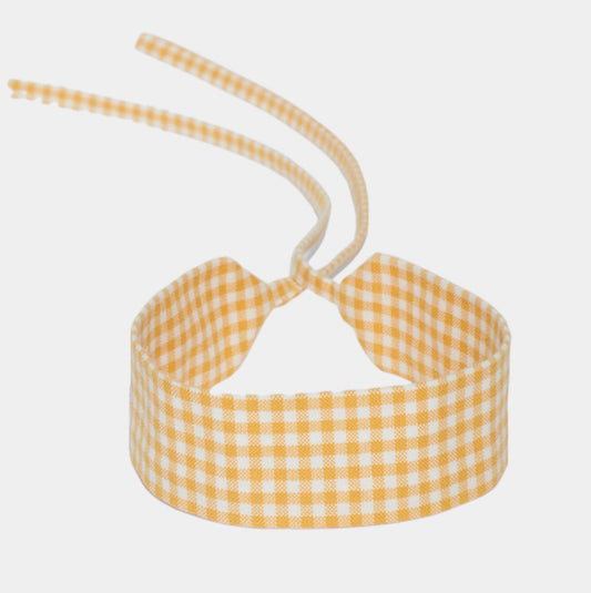 Yellow Vichy Cotton Choker