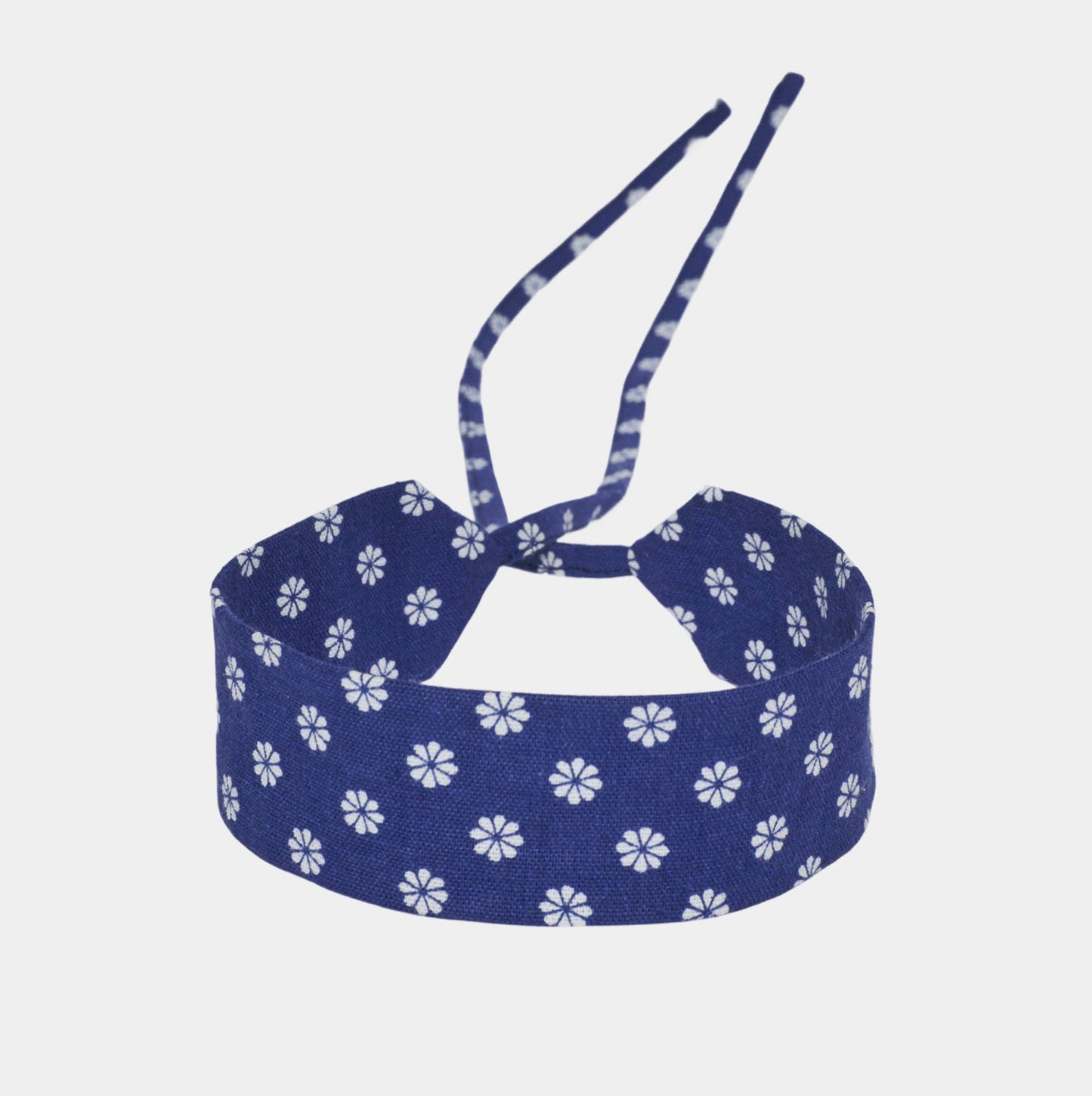 Indigo Floral Cotton Choker