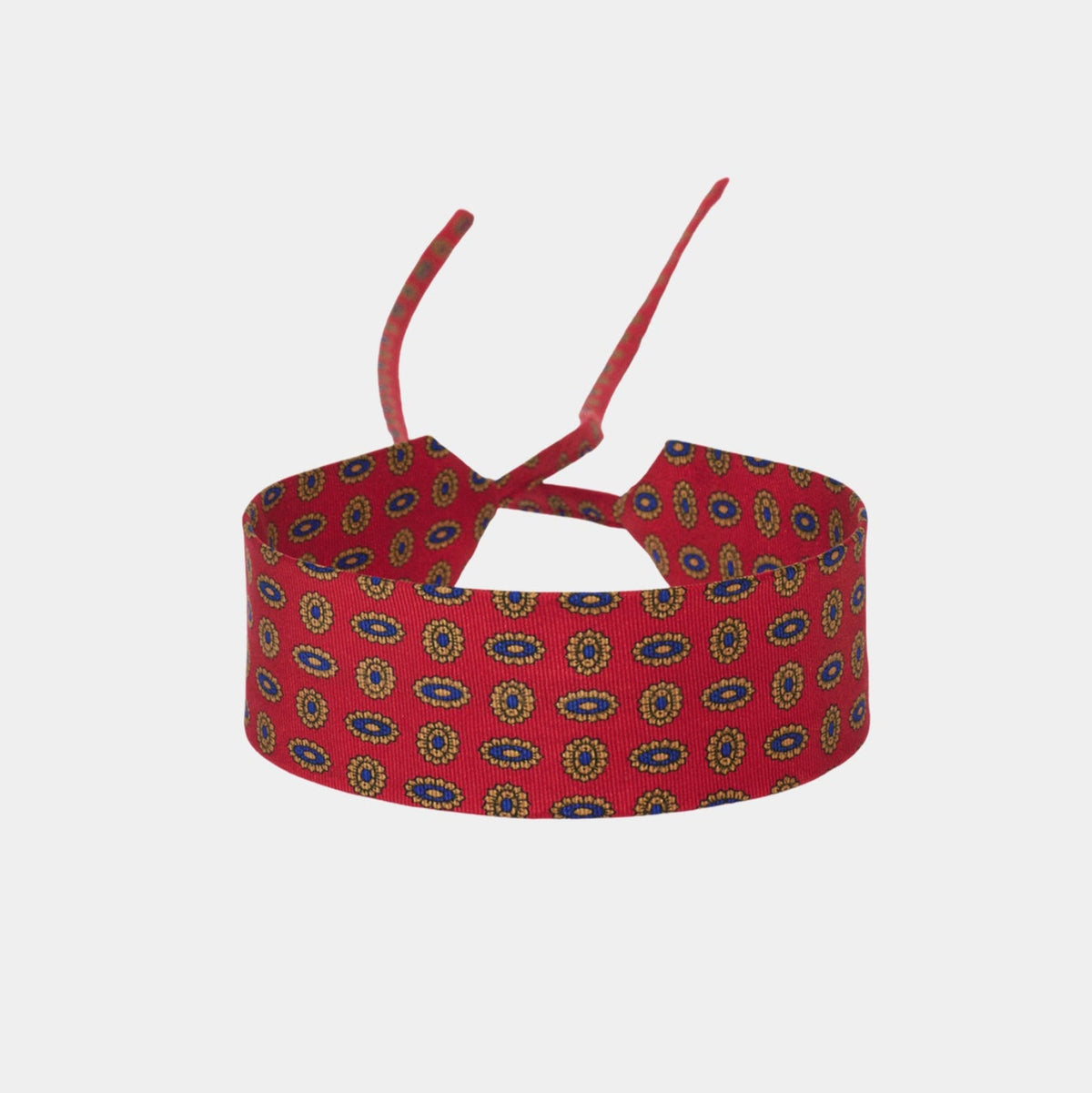 Red Medaillon Silk Choker