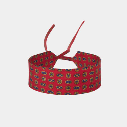 Red Medaillon Silk Choker