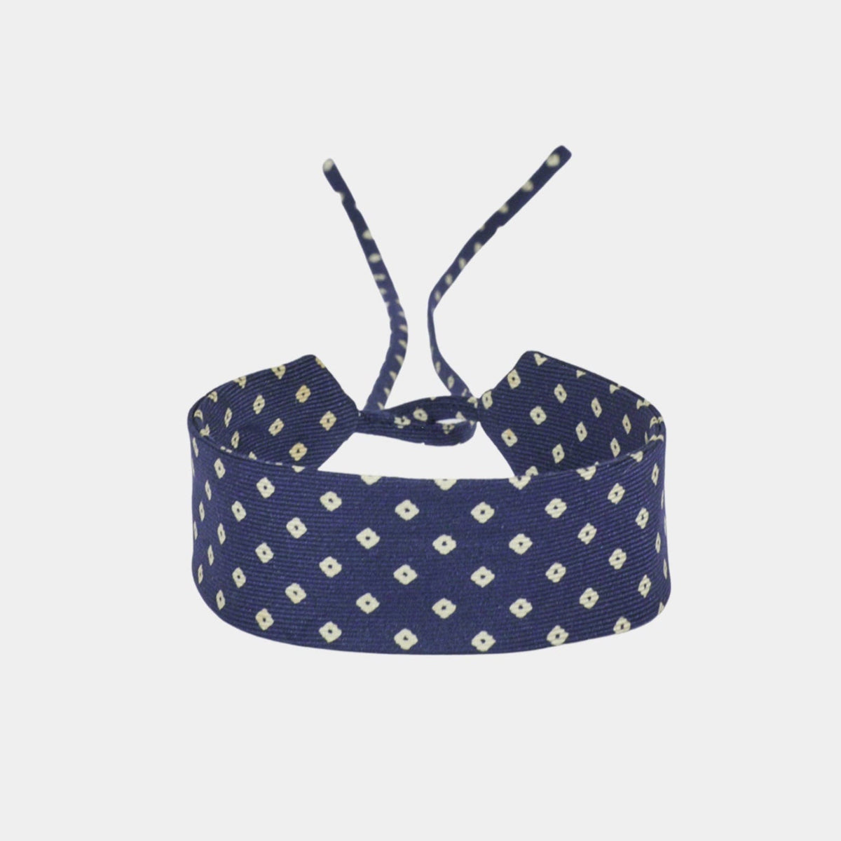 Navy Diamond Silk Choker