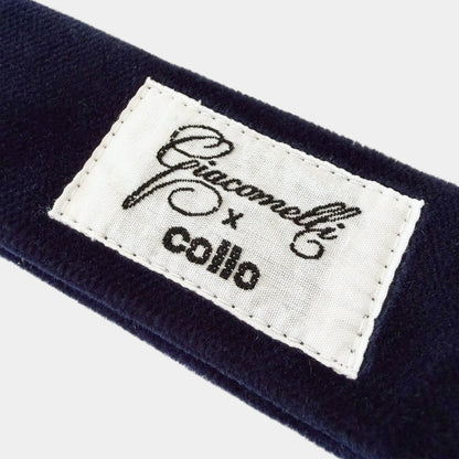 Navy Cotton-Velvet Choker Giacomelli x collo