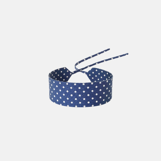 Pigeon Blue Silk Choker – upcycled from a vintage silk tie, with self-tie closure | collo limited edition