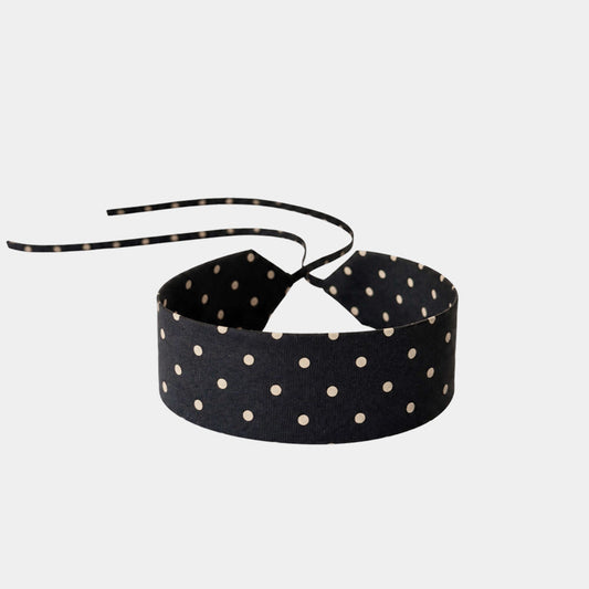 Pure Black Dotted Silk Choker collo limited edition