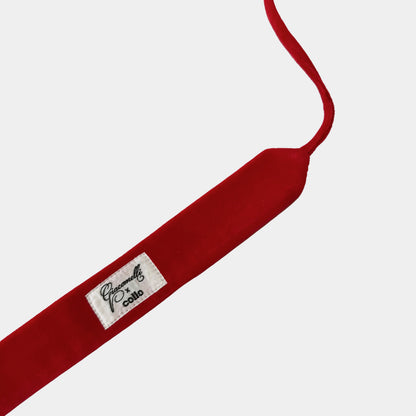 Red Cotton-Velvet Choker Giacomelli x collo