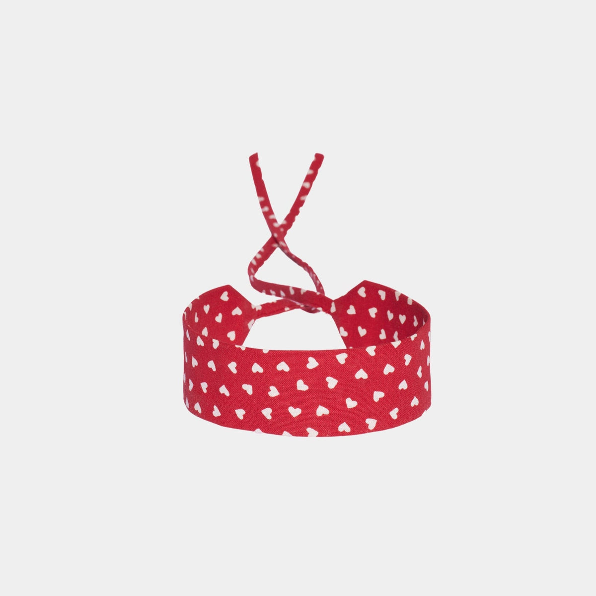 Red Hearts Cotton Choker