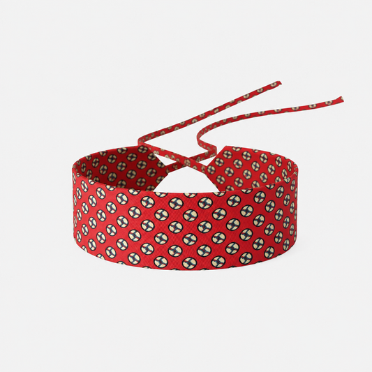 Red Mosaic Silk Choker