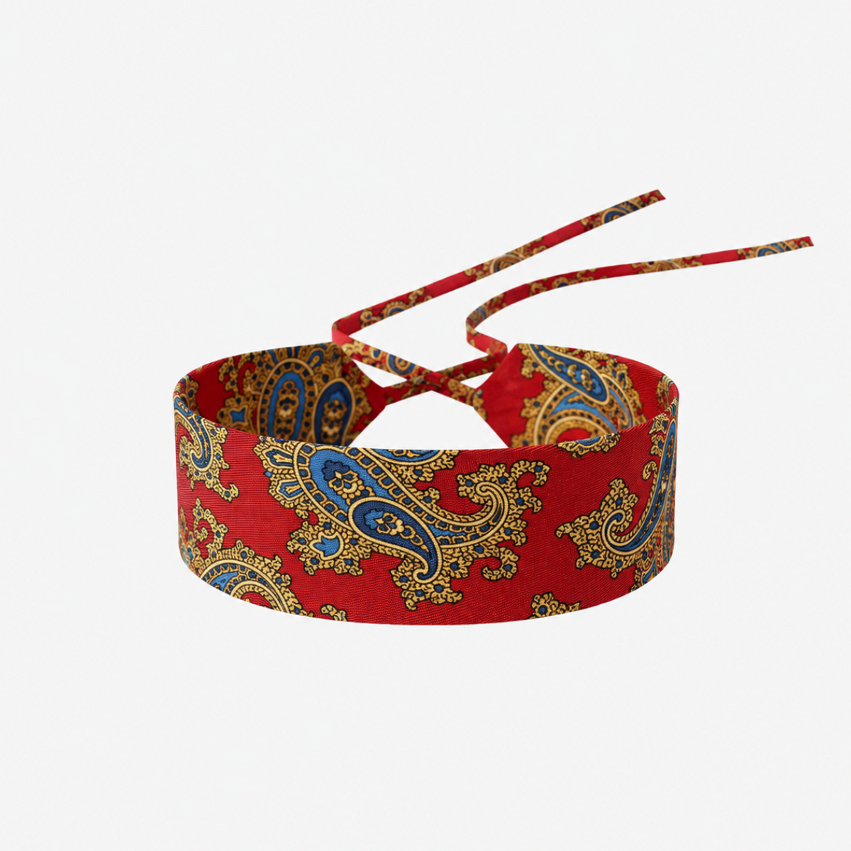 Red Paisley Silk Choker