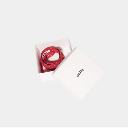 Vermilion Red Daisy Cotton Choker - collo wiesn special