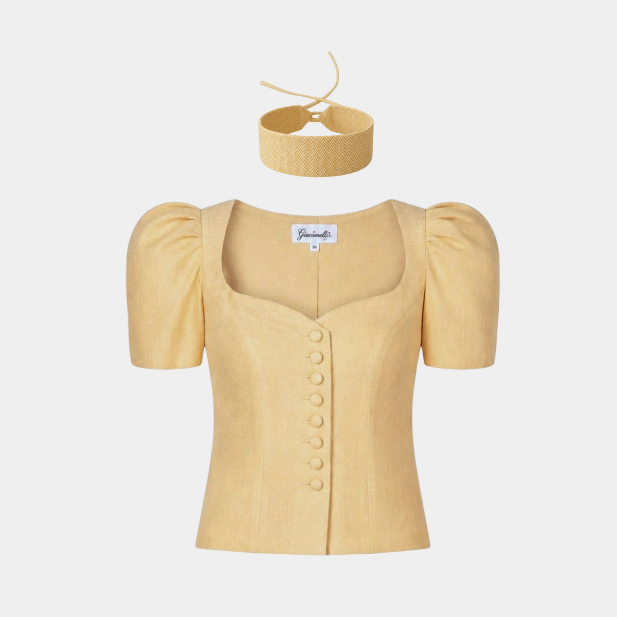 Yellow Linen Choker Giacomelli x collo
