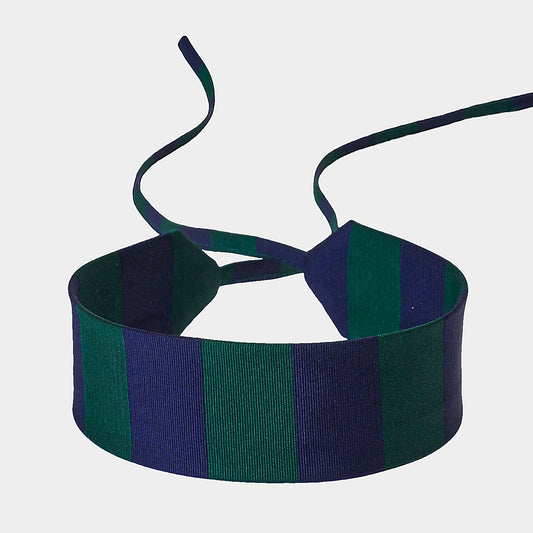Blue and Green Silk Choker