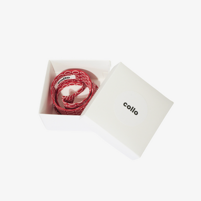Brick Red Ovals Silk Choker – collo limited edition choker