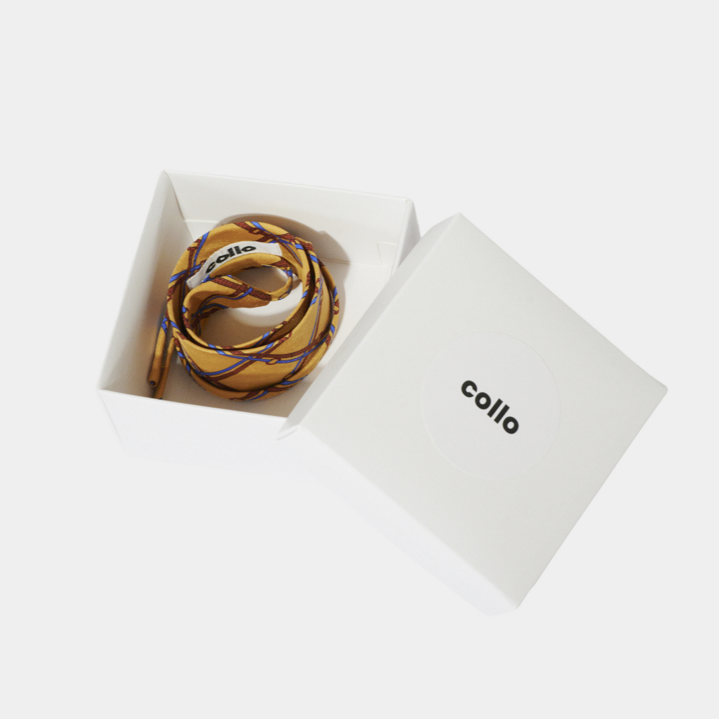 Camel Gold & Blue Silk Choker – collo limited edition choker
