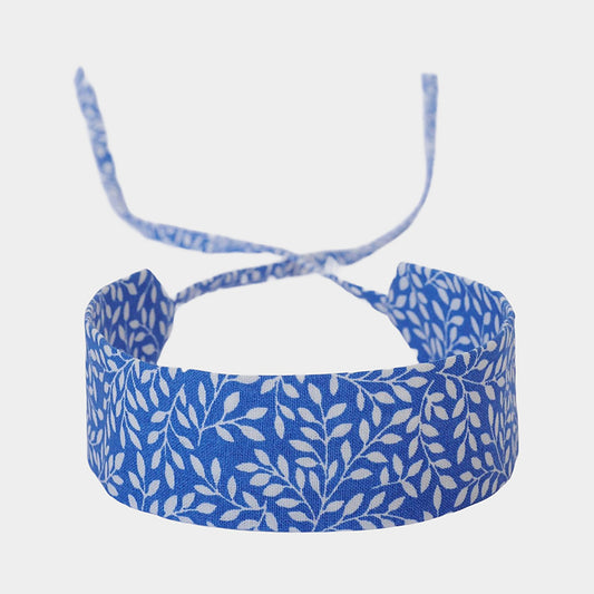 Capri Blue Floral Cotton Choker