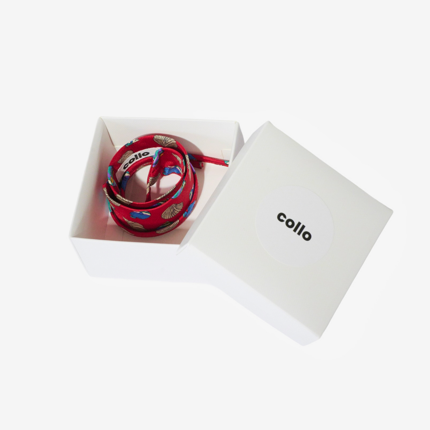 Cherry Red Fish & Shell Silk Choker – collo limited edition choker