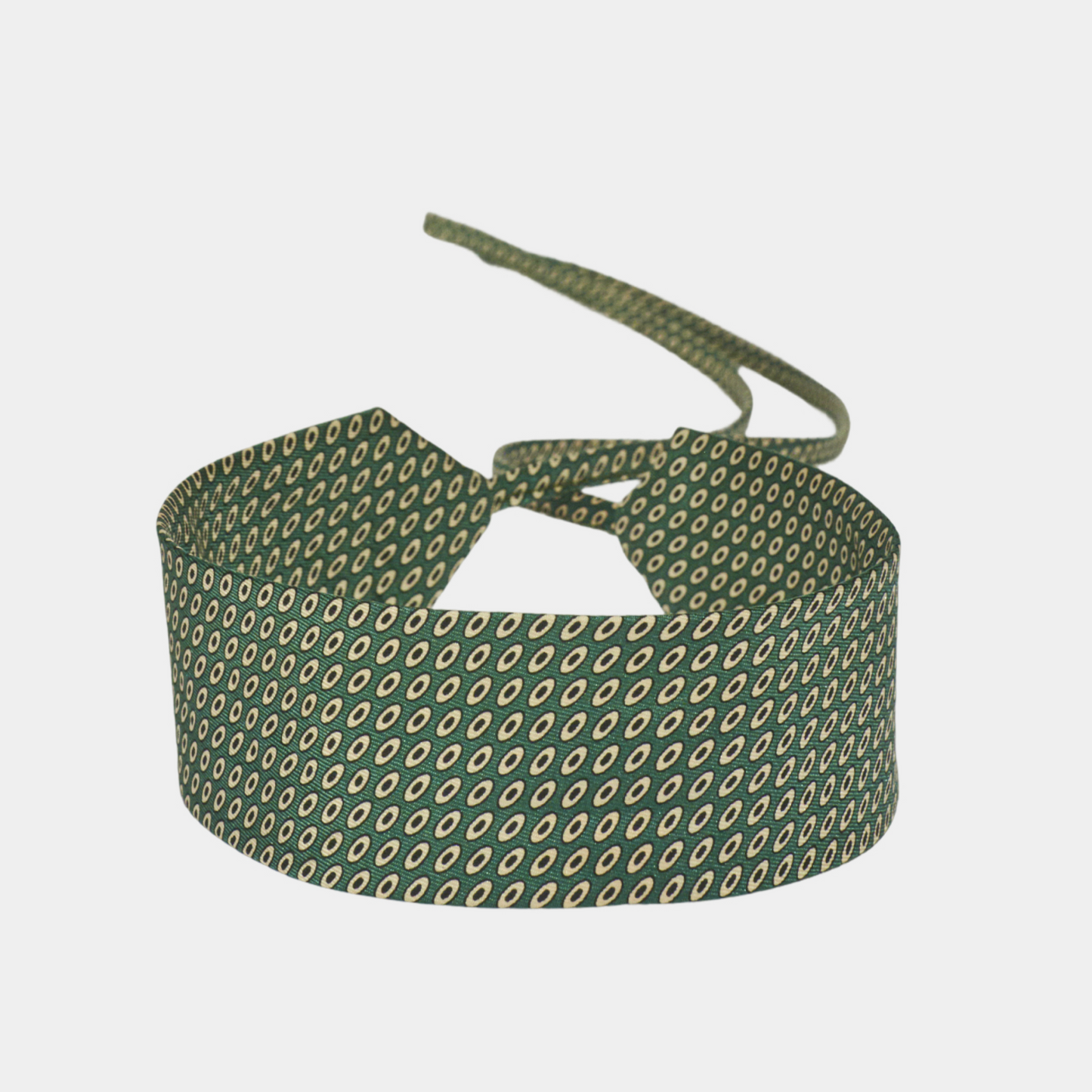 Emerald Oval Dotted Silk Choker – collo limited edition choker