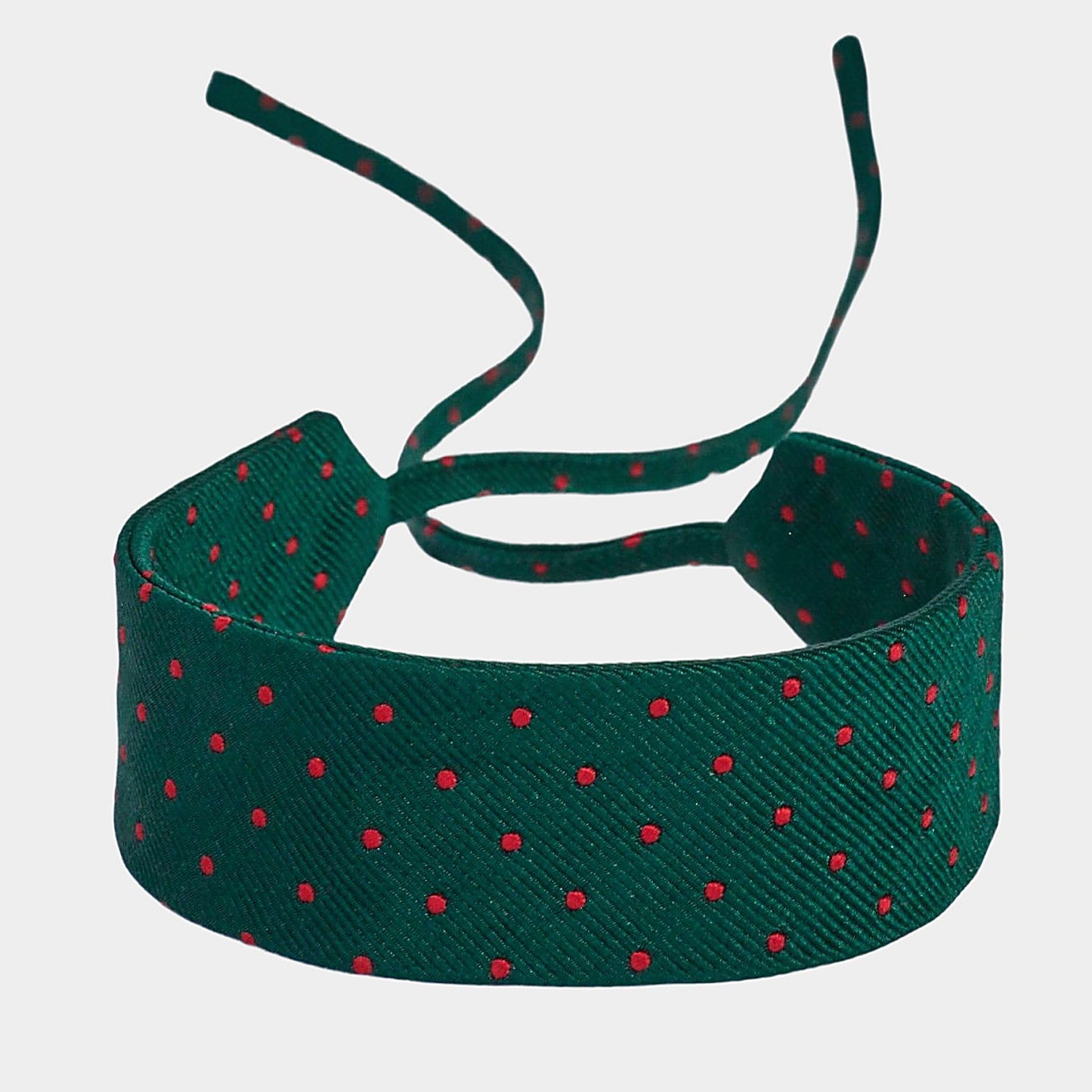 Emerald Polka Silk Choker