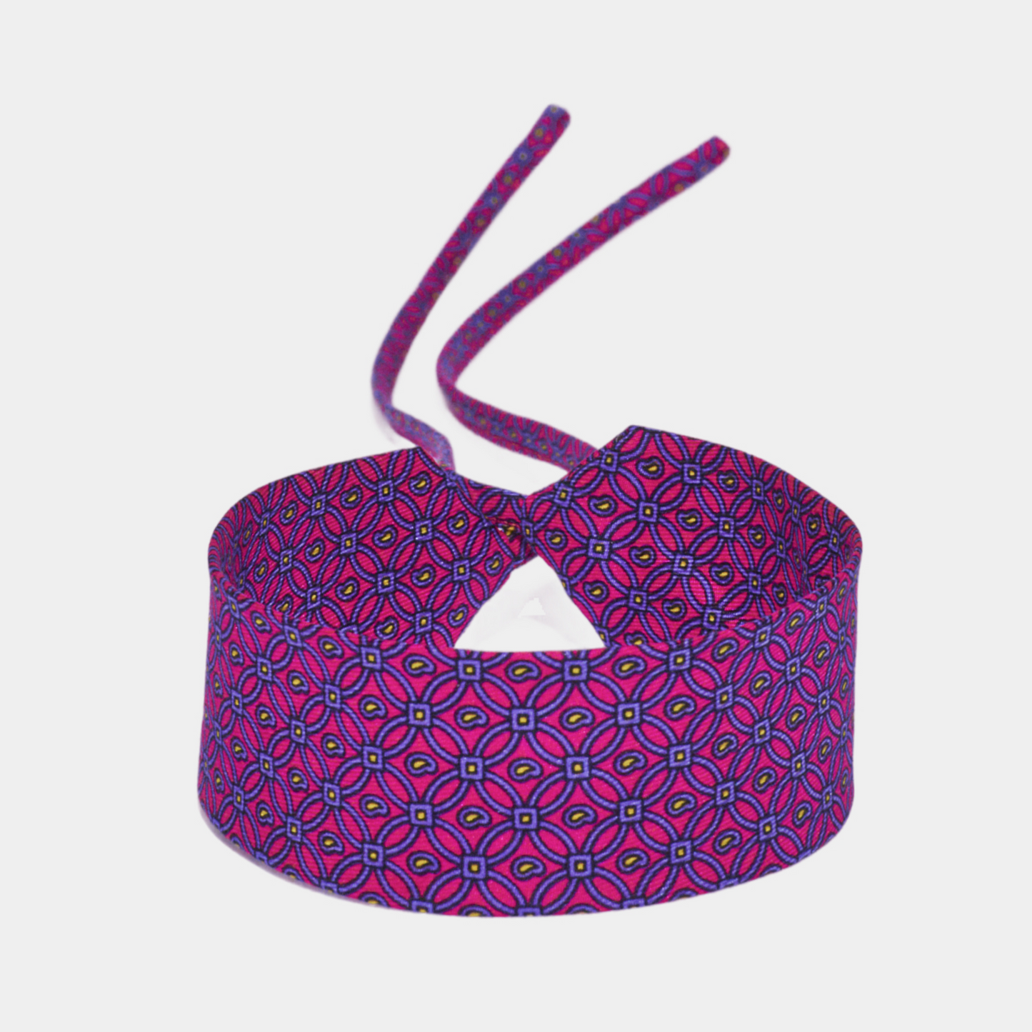 Fuchsia Retro Silk Choker – collo limited edition choker