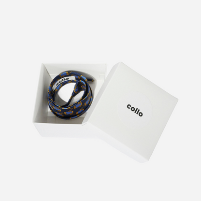 Ink Blue & Gold Silk Choker – collo limited edition choker