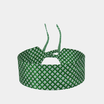 Jade Green & White Diamond Silk Choker – collo limited edition choker