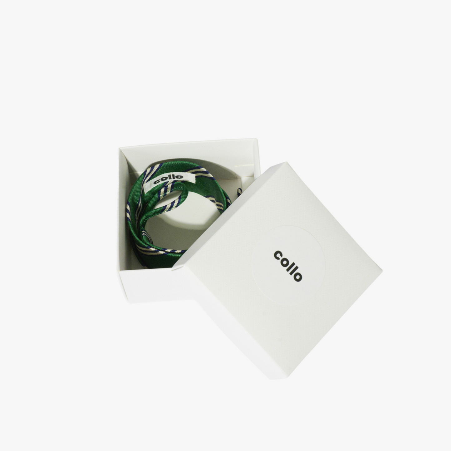 Kelly Green Striped Silk Choker – collo limited edition choker