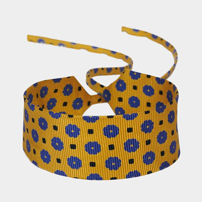 Mustard Yellow Flower Silk Choker
