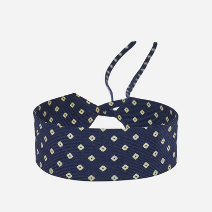 Navy White Diamond Silk Choker – collo limited edition choker