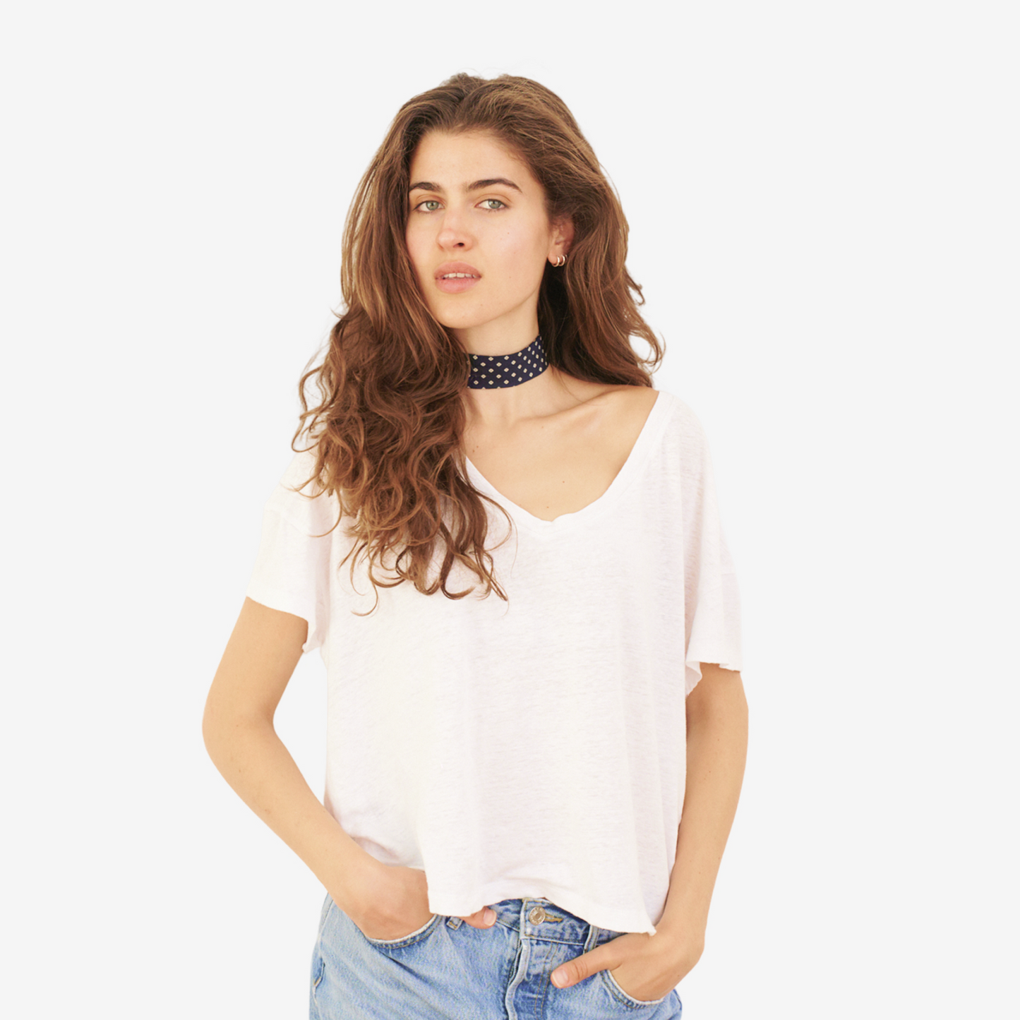 Navy White Diamond Silk Choker – collo limited edition choker