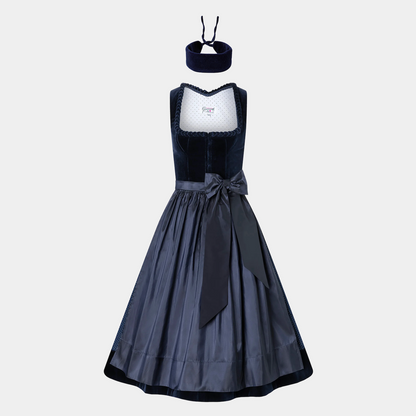 navy cotton velvet choker Giacomelli x collo