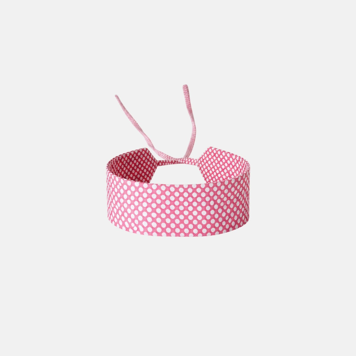 Pink Dotted Cotton Choker – 100% cotton, with self-tie closure | collo basics