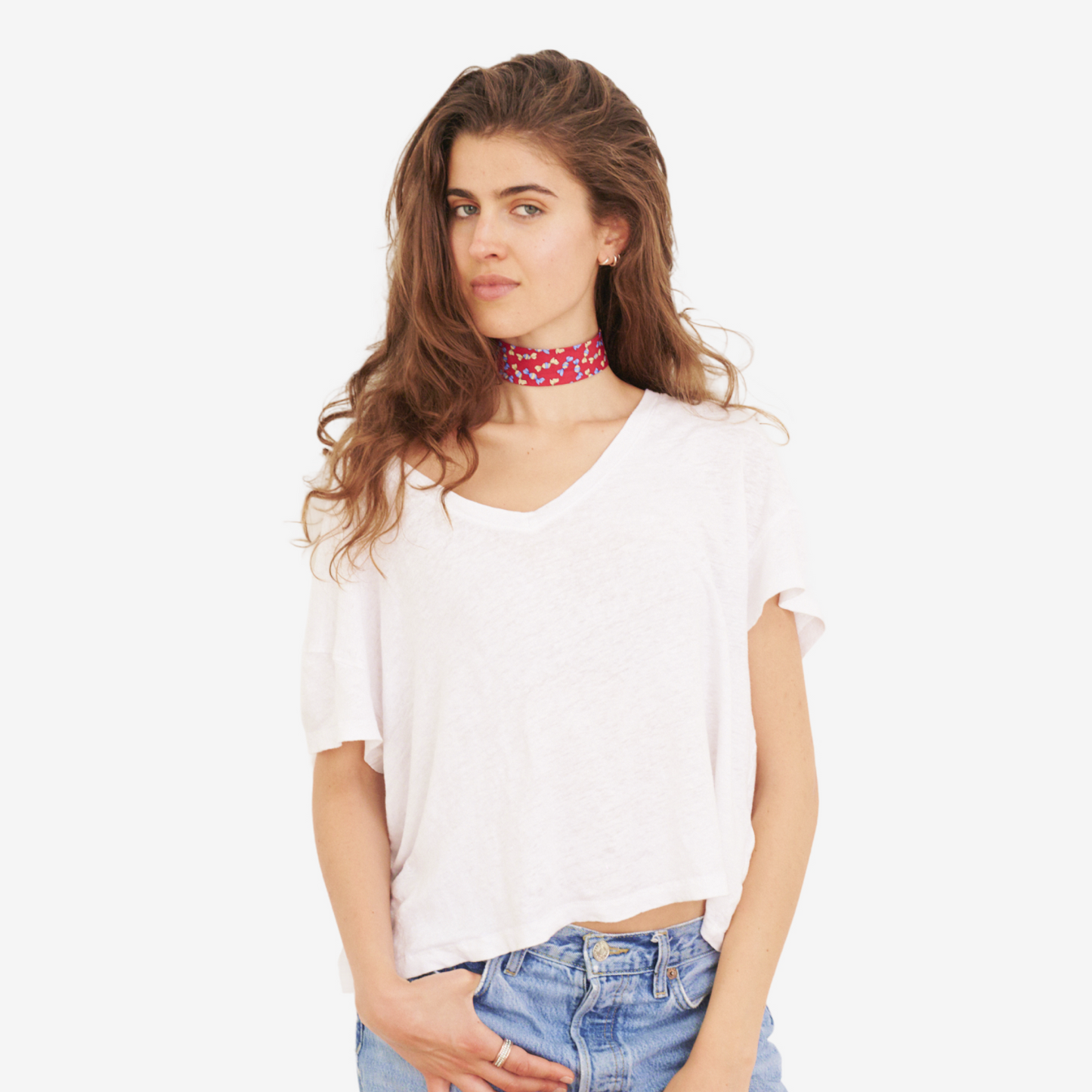 Red & Blue Candy Silk Choker – collo limited edition choker