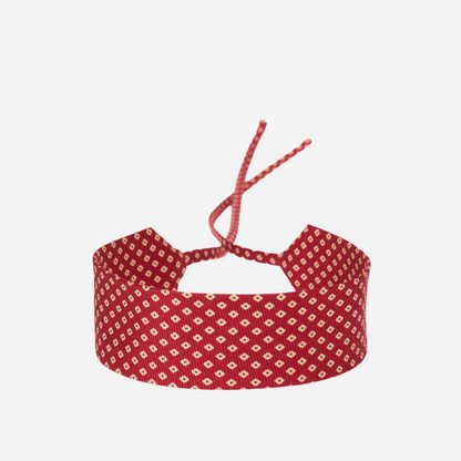 Red & White Diamond Silk Choker – collo limited edition choker