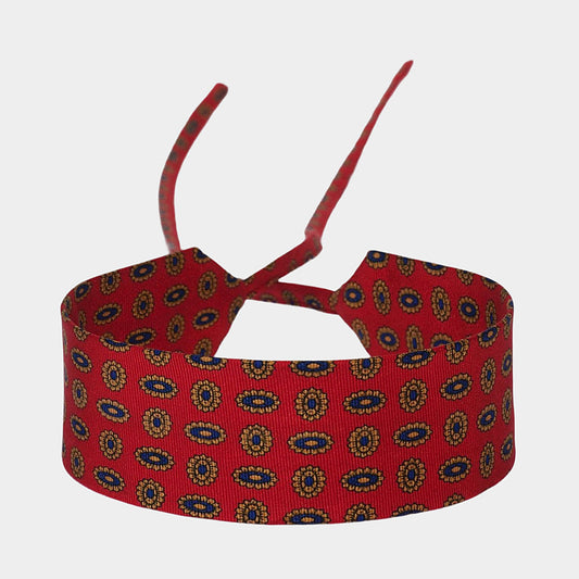 Red Medaillon Silk Choker