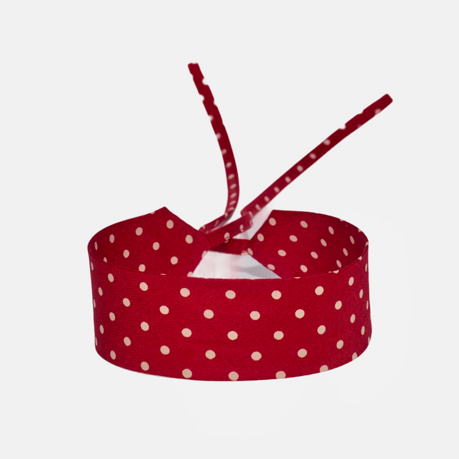 Red Polka Dotted Silk Choker – collo limited edition choker